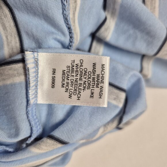 Daniel Cremieux Men's Polo Shirt Size S Blue White Striped Short Sleeve (14) - Picture 11 of 11